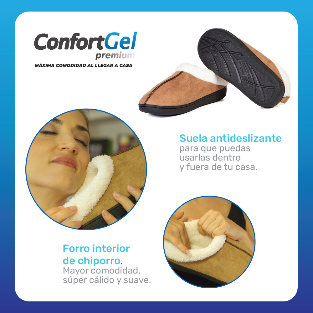 Confort Gel Premium Pantuflas Descanso