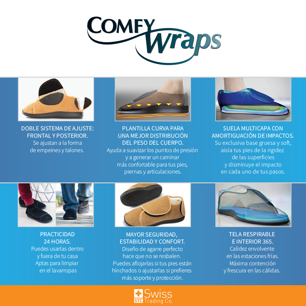 Comfy Wraps Pantuflas Ajustables
